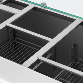  Stół chłodniczy sałatkowy 2-drzwiowy z nadstawą szklaną 7x GN 240 l - zdj. dodatkowe 4