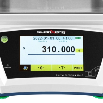  Waga laboratoryjna analityczna ze szklaną osłoną panelem dotykowym LCD 300 g / 0.001 g - zdj. dodatkowe 2