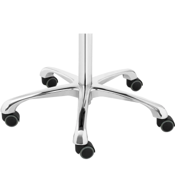  Krzesło kosmetyczne z oparciem regulowane DAVOS - drewno biały - zdj. dodatkowe 2