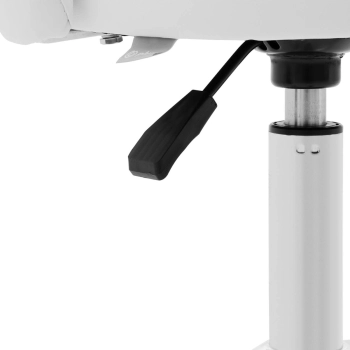  Krzesło kosmetyczne obrotowe z oparciem na kółkach 43-57 cm ORBE - białe - zdj. dodatkowe 2