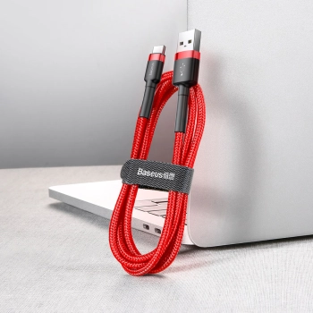  Wytrzymały elastyczny kabel przewód USB USB-C QC3.0 3A 1M czerwony - zdj. dodatkowe 4