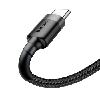  Wytrzymały elastyczny kabel przewód USB USB-C QC3.0 2A 2M czarno-szary - zdj. dodatkowe 1