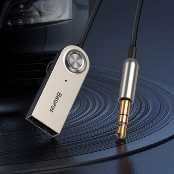  BA01 odbiornik dźwięku Bluetooth 5.0 kabel adapter audio AUX jack czarny - zdj. dodatkowe 8