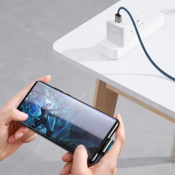  Legendary kątowy kabel przewód dla graczy USB USB-C 66W 2m niebieski - zdj. dodatkowe 9