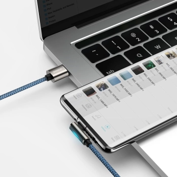  Legendary kątowy kabel przewód dla graczy USB USB-C 66W 2m niebieski - zdj. dodatkowe 10