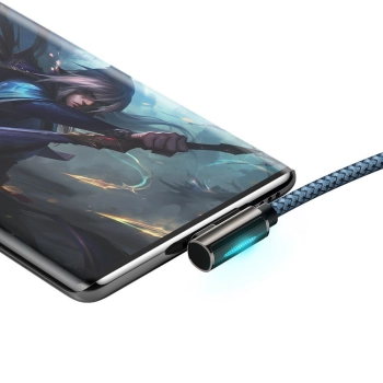  Legendary kątowy kabel przewód dla graczy USB USB-C 66W 2m niebieski - zdj. dodatkowe 6