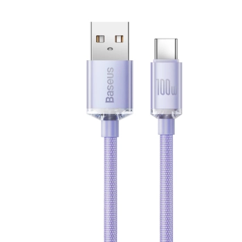  Kabel przewód do szybkiego ładowania i transferu danych USB USB-C 100W 1.2m fioletowy - zdj. dodatkowe 1