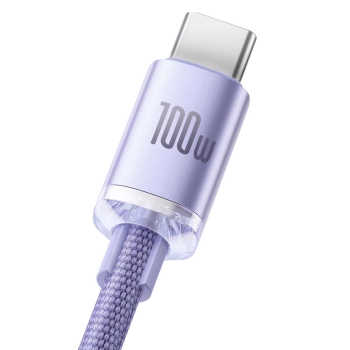  Kabel przewód do szybkiego ładowania i transferu danych USB USB-C 100W 1.2m fioletowy - zdj. dodatkowe 8