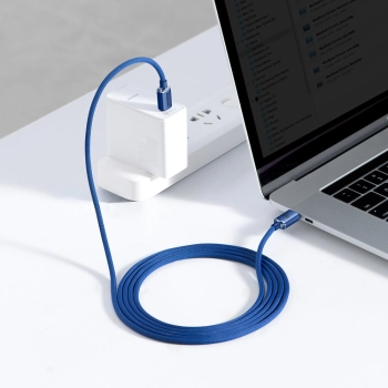  Kabel przewód do szybkiego ładowania i transferu danych USB-C USB-C 100W 2m niebieski - zdj. dodatkowe 9