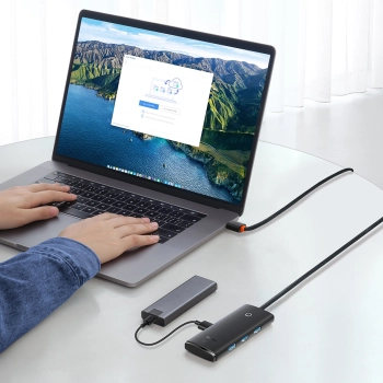  Lite Series przejściówka HUB USB-C 4x USB 3.0 1m czarny - zdj. dodatkowe 8