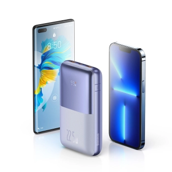  Powerbank Bipow Pro 20000mAh 22.5W z kablem USB USB-C 0.3m fioletowy - zdj. dodatkowe 9