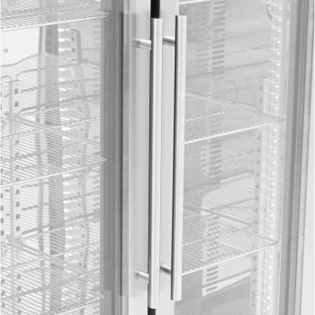  Lodówka chłodziarka barowa na napoje 2-drzwiowa przeszklona 458 l 295 W - srebrna - zdj. dodatkowe 4
