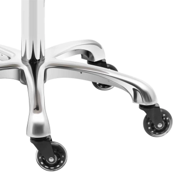  Krzesło taboret hoker kosmetyczny z oparciem na kółkach do 150 kg WELLS pistacjowy - zdj. dodatkowe 3