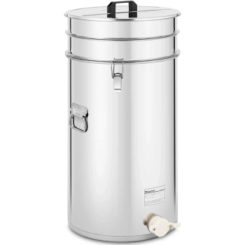  Odstojnik do miodu stalowy z sitkiem pokrywką i zaworem 100 l - zdj. dodatkowe 1