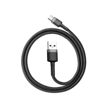  Wytrzymały kabel przewód w oplocie USB do USB-C QC3 0.5m - czarno-szary - zdj. dodatkowe 7
