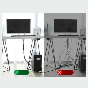  Taśma rzepowa rzep organizer kabli przewodów 3m - szary - zdj. dodatkowe 9