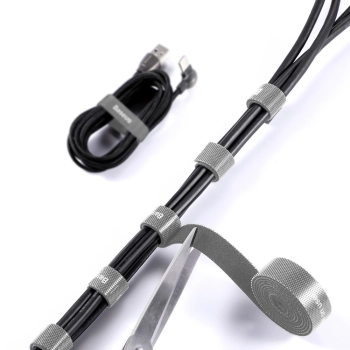  Taśma rzepowa rzep organizer kabli przewodów 3m - szary - zdj. dodatkowe 6