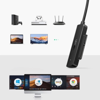  Adapter przejściówka dysku HDD SSD 2.5'' SATA III 3.0 na USB - czarny - zdj. dodatkowe 7