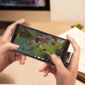  Kabel przewód kątowy z bocznym wtykiem USB-C na USB-C Quick Charge 1m - szary - zdj. dodatkowe 3