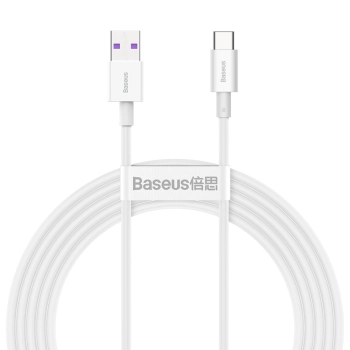 Kabel przewód Superior USB - USB-C 66W 6A 2m - biały
