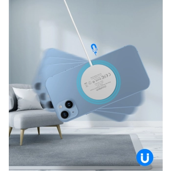  Ładowarka indukcyjna 15W Qi z MagSafe + stojak magnetyczny na telefon - biała - zdj. dodatkowe 6