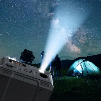  Przenośna turystyczna stacja zasilania powerbank 281Wh 300W LED - czarna - zdj. dodatkowe 7