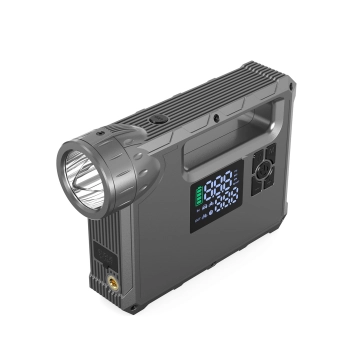  4w1 Rozruch auta Jump Starter + powerbank 8000mAh + kompresor + latarka LED - czarny - zdj. dodatkowe 7