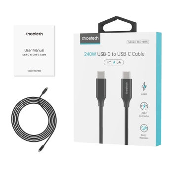  Kabel przewód do ładowania i transmisji danych USB-C 2m - czarny - zdj. dodatkowe 2