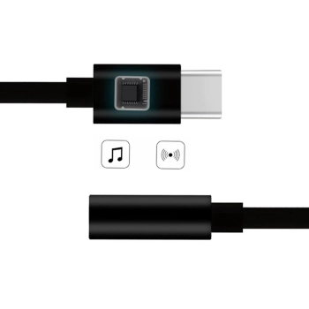  Adapter przejściówka z USB-C na gniazdo audio 3.5 mini jack czarny - zdj. dodatkowe 6