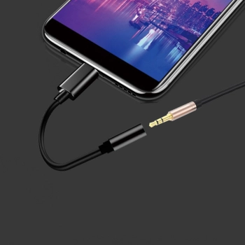  Adapter przejściówka z USB-C na gniazdo audio 3.5 mini jack czarny - zdj. dodatkowe 7