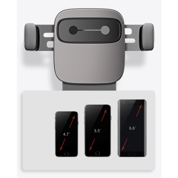  Grawitacyjny uchwyt samochodowy na telefon na kratkę nawiew Cube czarny - zdj. dodatkowe 10