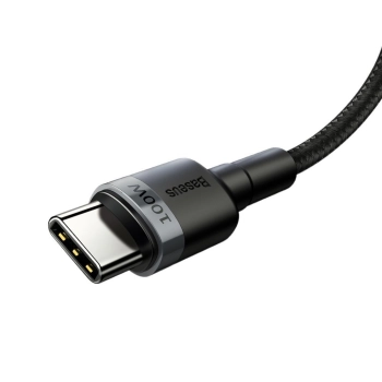  Cafule nylonowy kabel przewód USB-C Power Delivery 2.0 100W 20V 5A 2m szary - zdj. dodatkowe 2