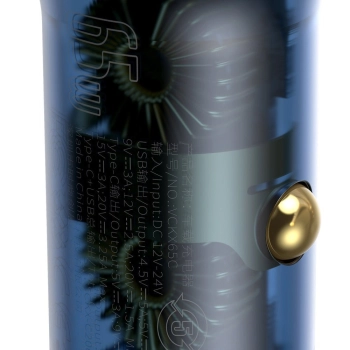  Ładowarka samochodowa USB + USB-C 65W Quick Charge ekran LCD szary - zdj. dodatkowe 4