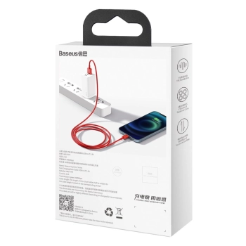  Superior kabel przewód do Iphone USB - Lightning 2.4A 1m czerwony - zdj. dodatkowe 5
