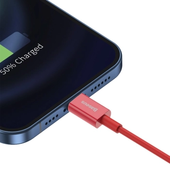  Superior kabel przewód do Iphone USB - Lightning 2.4A 1m czerwony - zdj. dodatkowe 7