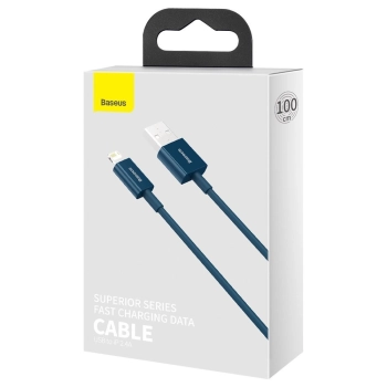  Superior kabel przewód do Iphone USB - Lightning 2.4A 1m niebieski - zdj. dodatkowe 4