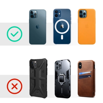  Samochodowy uchwyt magnetyczny indukcyjna ładowarka Qi 15W MagSafe do iPhone czarny - zdj. dodatkowe 9