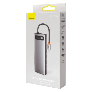  Wielofunkcyjny HUB replikator portów USB-C Metal Gleam 11w1 szary - zdj. dodatkowe 4