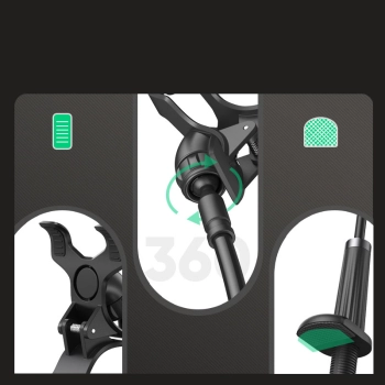  Uniwersalny uchwyt stojak podstawka na telefon tablet statyw z elastycznym ramieniem biały - zdj. dodatkowe 4