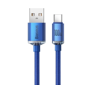  Kabel przewód USB - USB-C do szybkiego ładowania i transferu danych 2m niebieski - zdj. dodatkowe 1