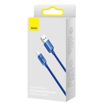  Kabel przewód USB - USB-C do szybkiego ładowania i transferu danych 2m niebieski - zdj. dodatkowe 4