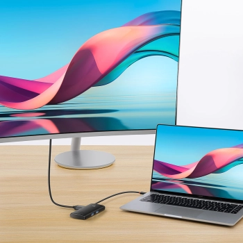  Wielofunkcyjny HUB Lite Series USB-C 2x USB PD HDMI SD/TF czarny - zdj. dodatkowe 10