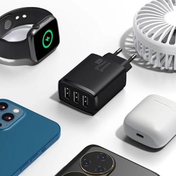  Ładowarka sieciowa Compact 3x USB 17W czarny - zdj. dodatkowe 7