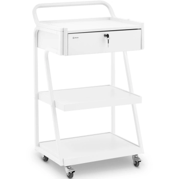  Wózek pomocnik kosmetyczny fryzjerski 1 szuflada 3 półki 55 x 39 x 90 cm - biały - zdj. dodatkowe 1