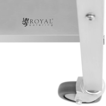  Stół roboczy na kółkach z deską do krojenia stalowy nierdzewny z rantem i półką 120x70cm - zdj. dodatkowe 2