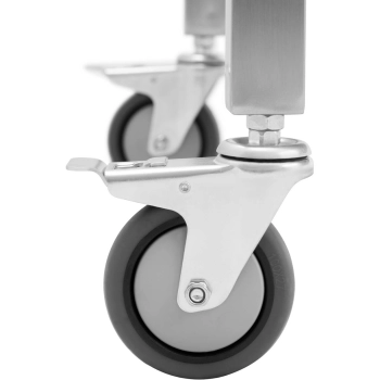  Stół roboczy na kółkach z deską do krojenia stalowy nierdzewny z rantem i półką 120x70cm - zdj. dodatkowe 4