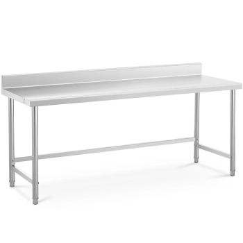  Stół blat roboczy stalowy nierdzewny przyścienny z rantem 200x70cm - zdj. dodatkowe 1