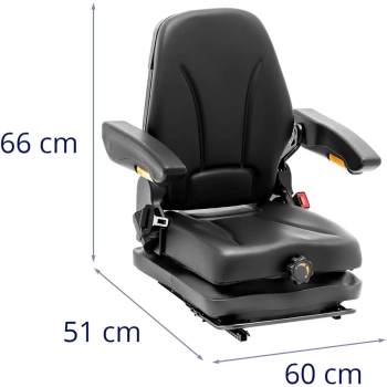  Siedzenie fotel regulowany z podłokietnikami i pasem do ciągnika siedzisko 42x47cm - zdj. dodatkowe 8