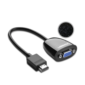  Przejściówka adapter przewód z HDMI męski do VGA żeński FHD czarny - zdj. dodatkowe 10