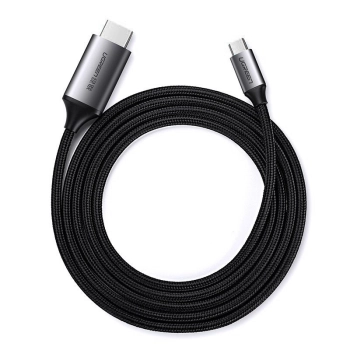  Kabel przewód przejściówka HDMI - USB-C 4K 60Hz 1.5m czarno-szary - zdj. dodatkowe 8